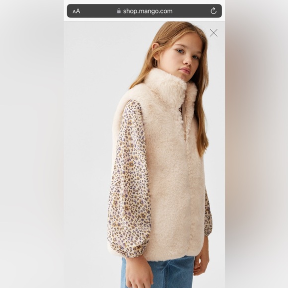 Mango Girls Fur effect Vest - Picture 3 of 10